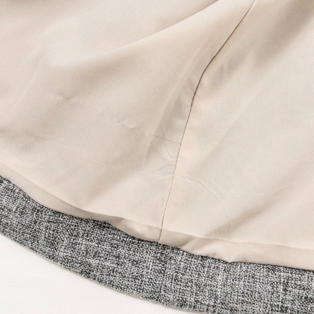 Lulus Promotion Gray Open Front Back Slit Lined Woven Wool Blazer Size Medium - Picture 7 of 12